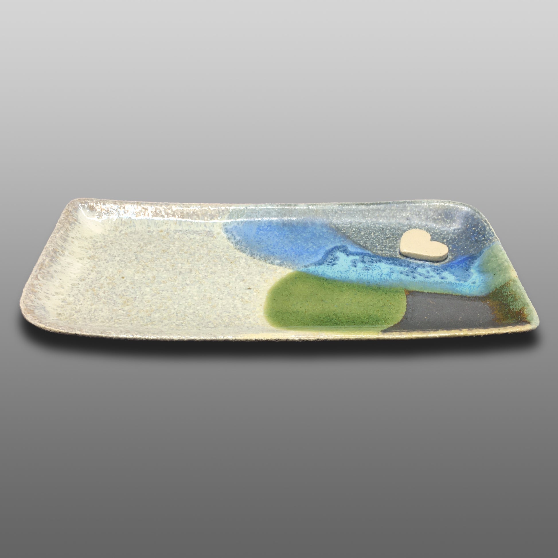 Plat rectangulaire émaillé Fjord