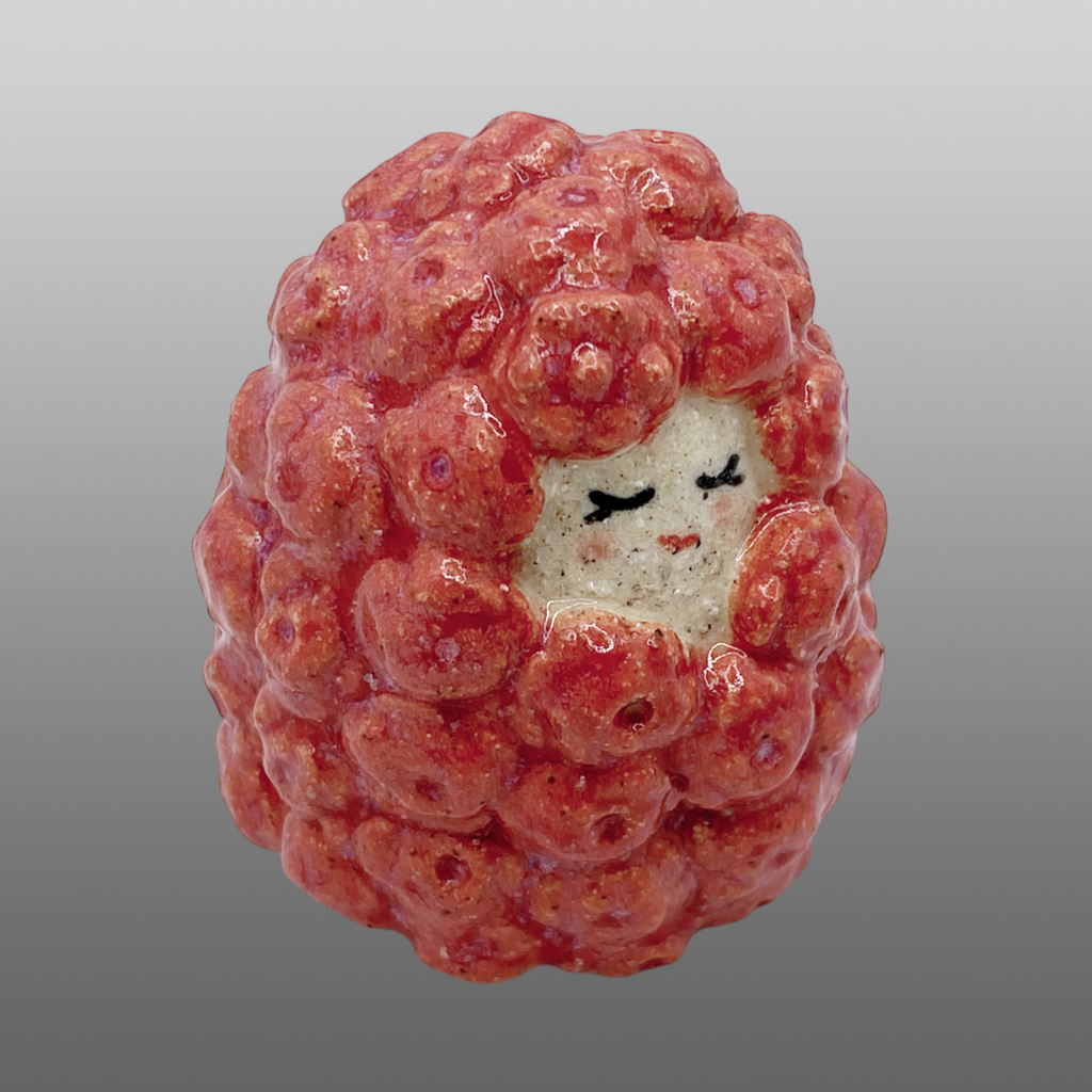 Poupée fleur rose foncé moyenne