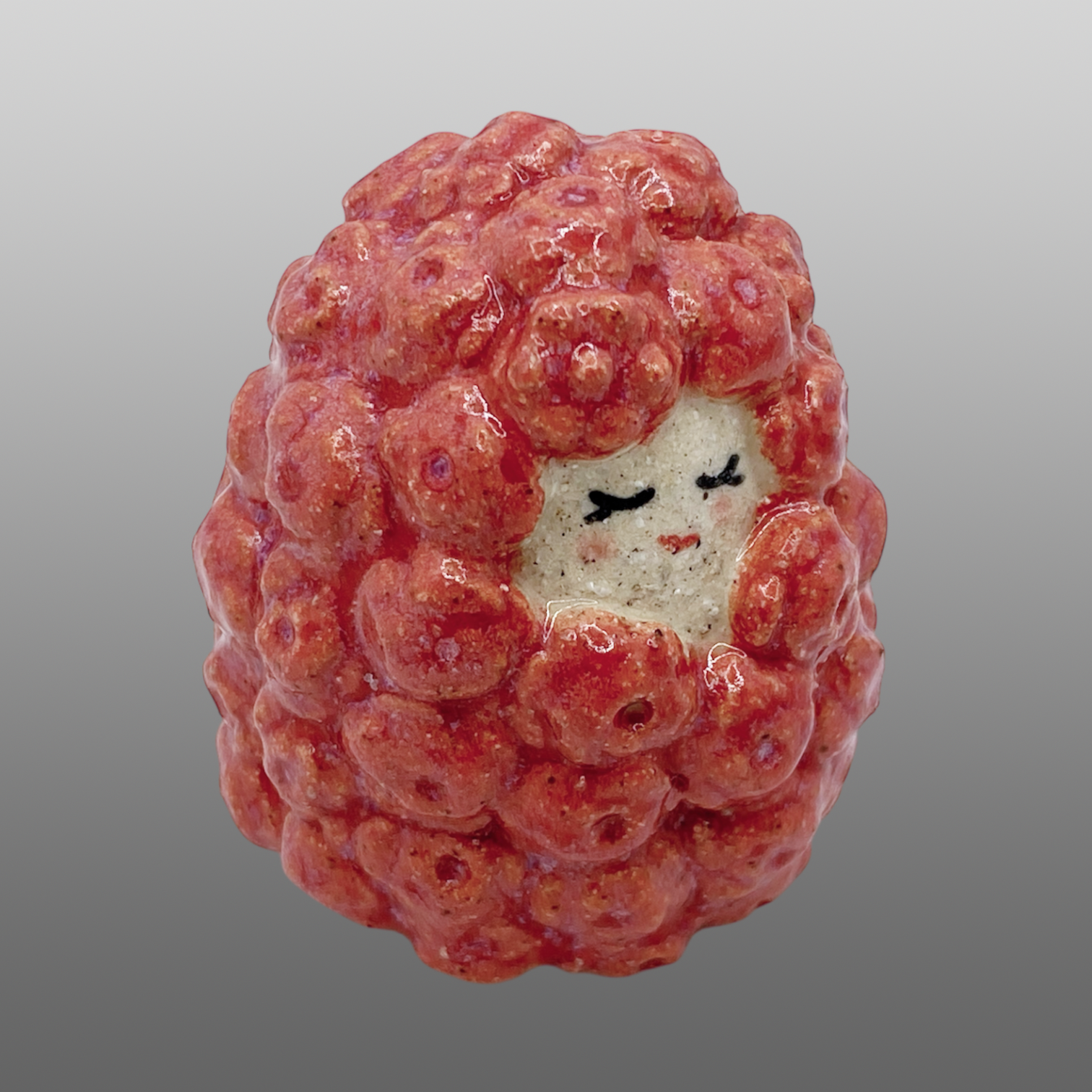 Poupée fleur rose foncé moyenne