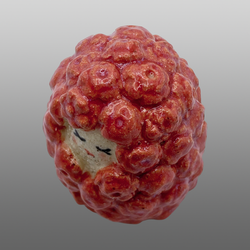 Poupée fleur rose foncé moyenne