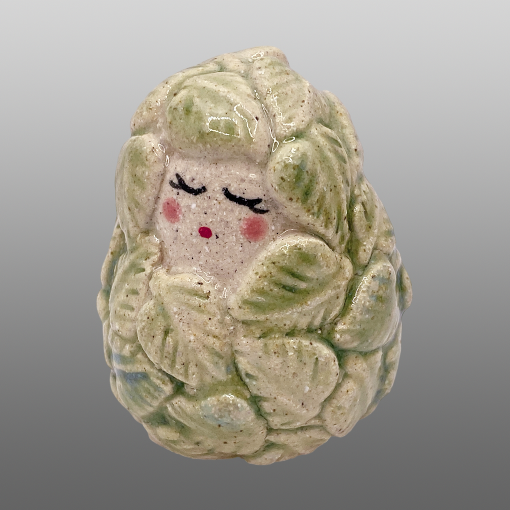 Poupée feuillage vert clair grande