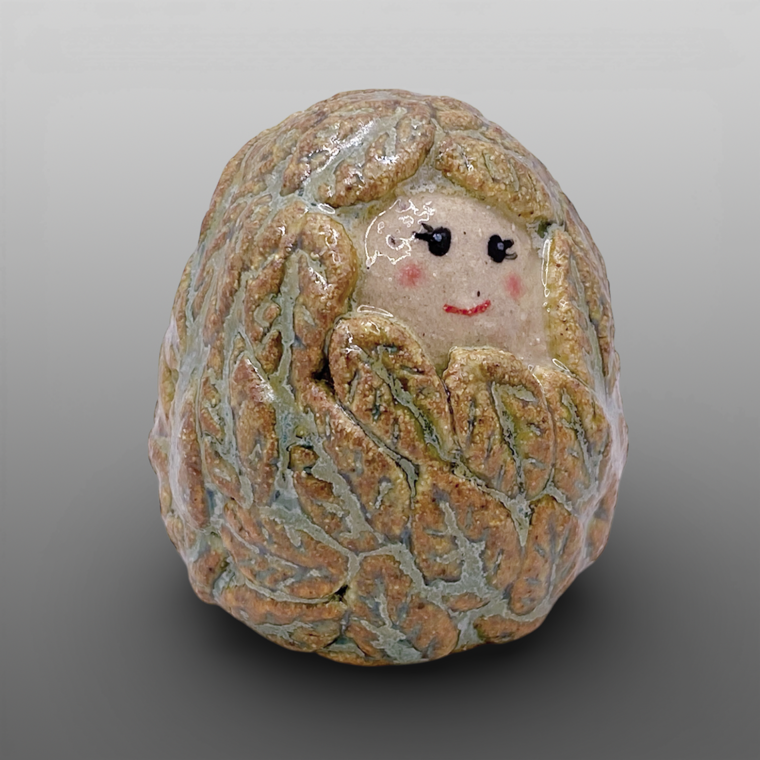 Poupée feuillage vert moyenne