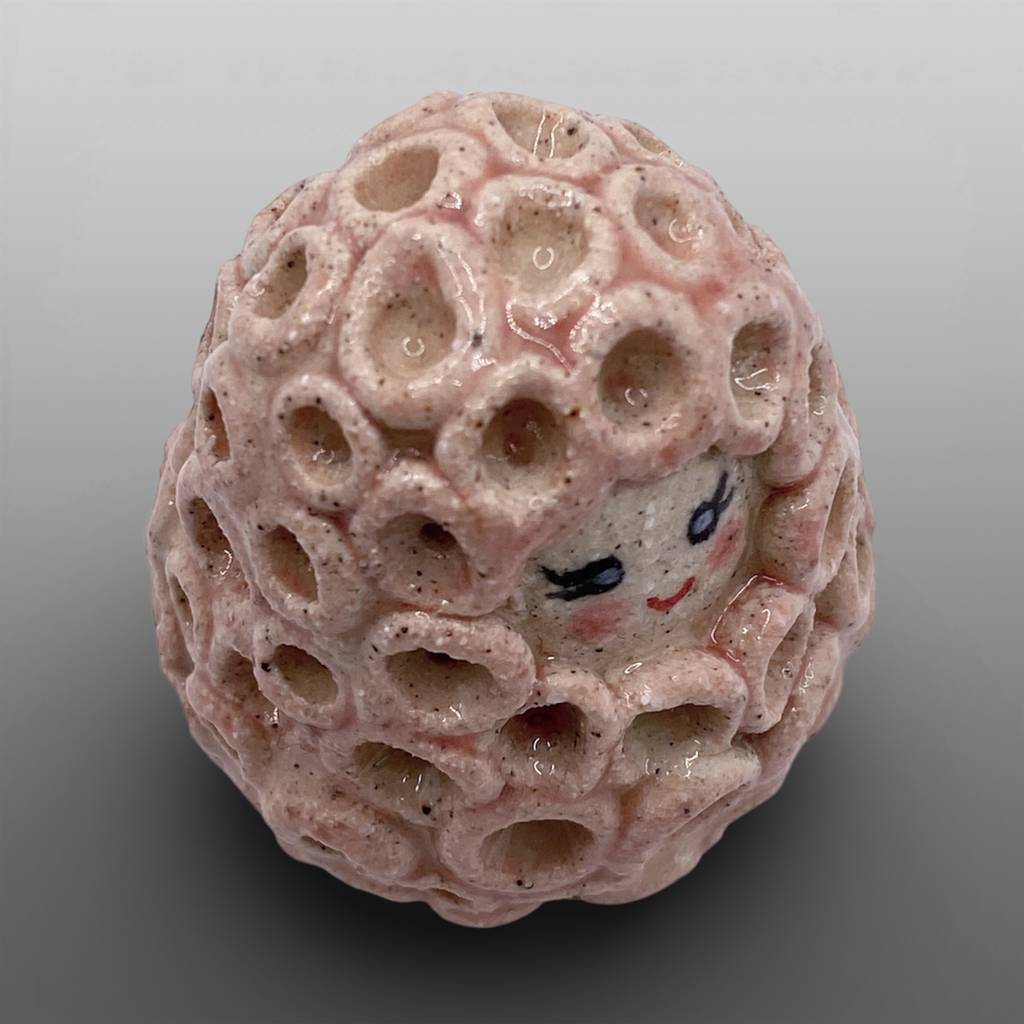 Poupée feuillage rose clair moyenne