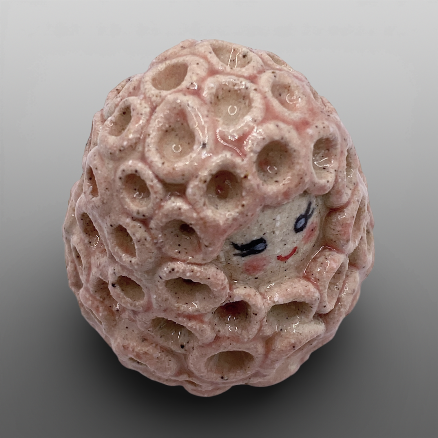 Poupée feuillage rose clair moyenne