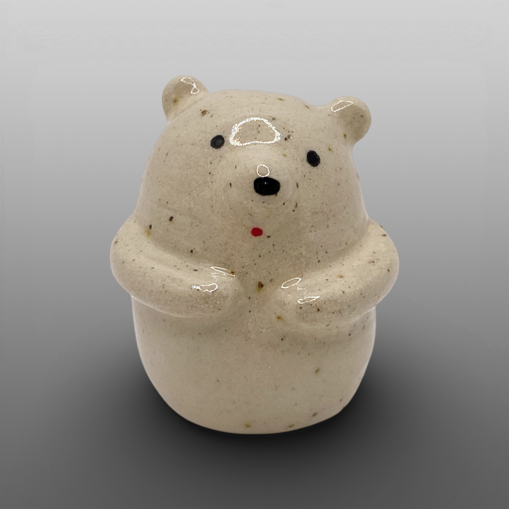 Mini soliflore ours blanc