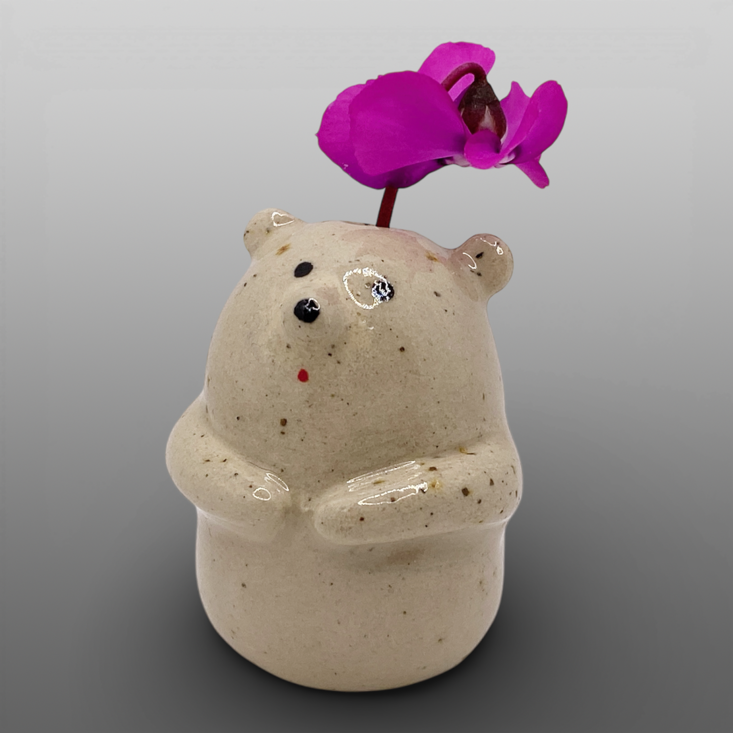 Mini soliflore ours blanc