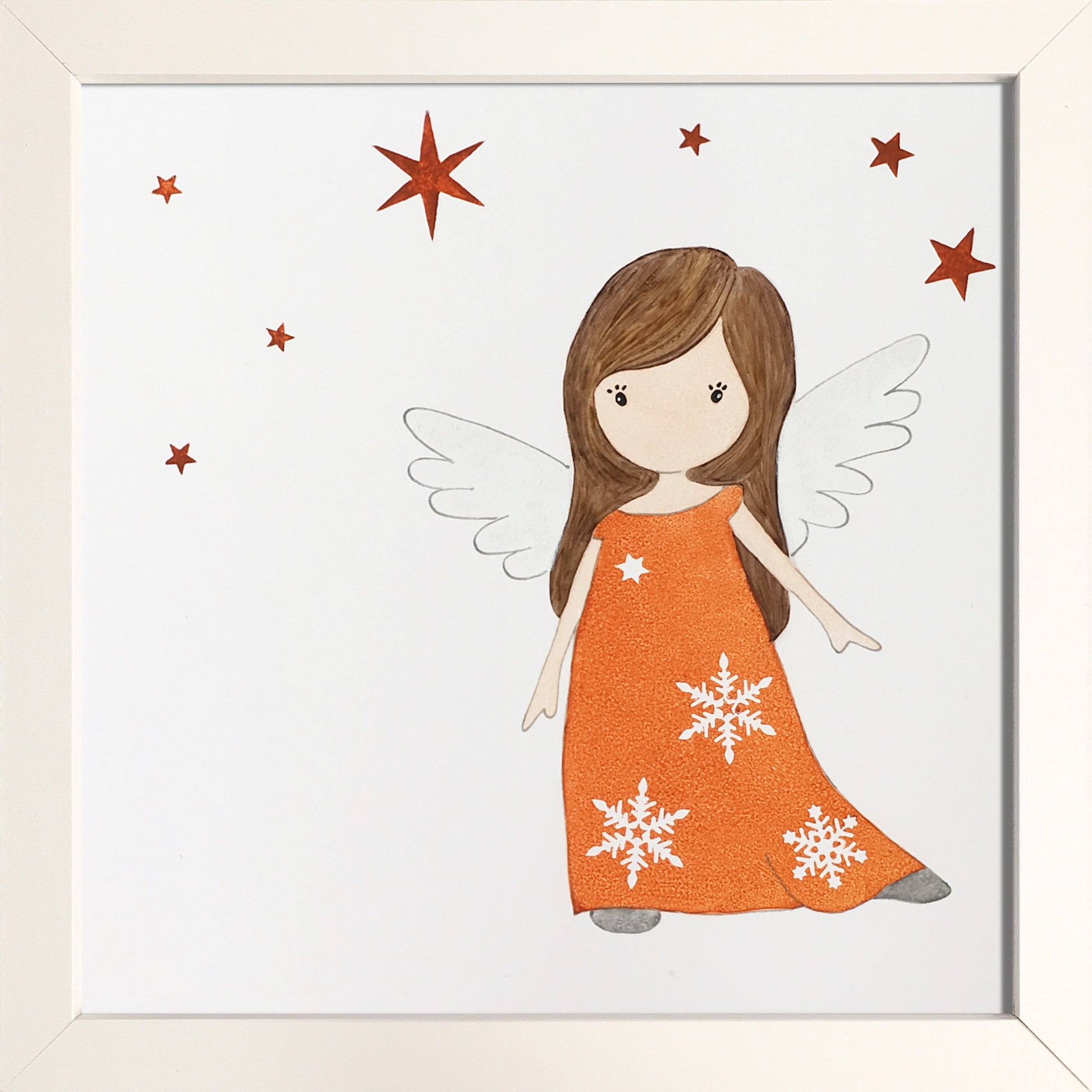 Ange avec robe rouge