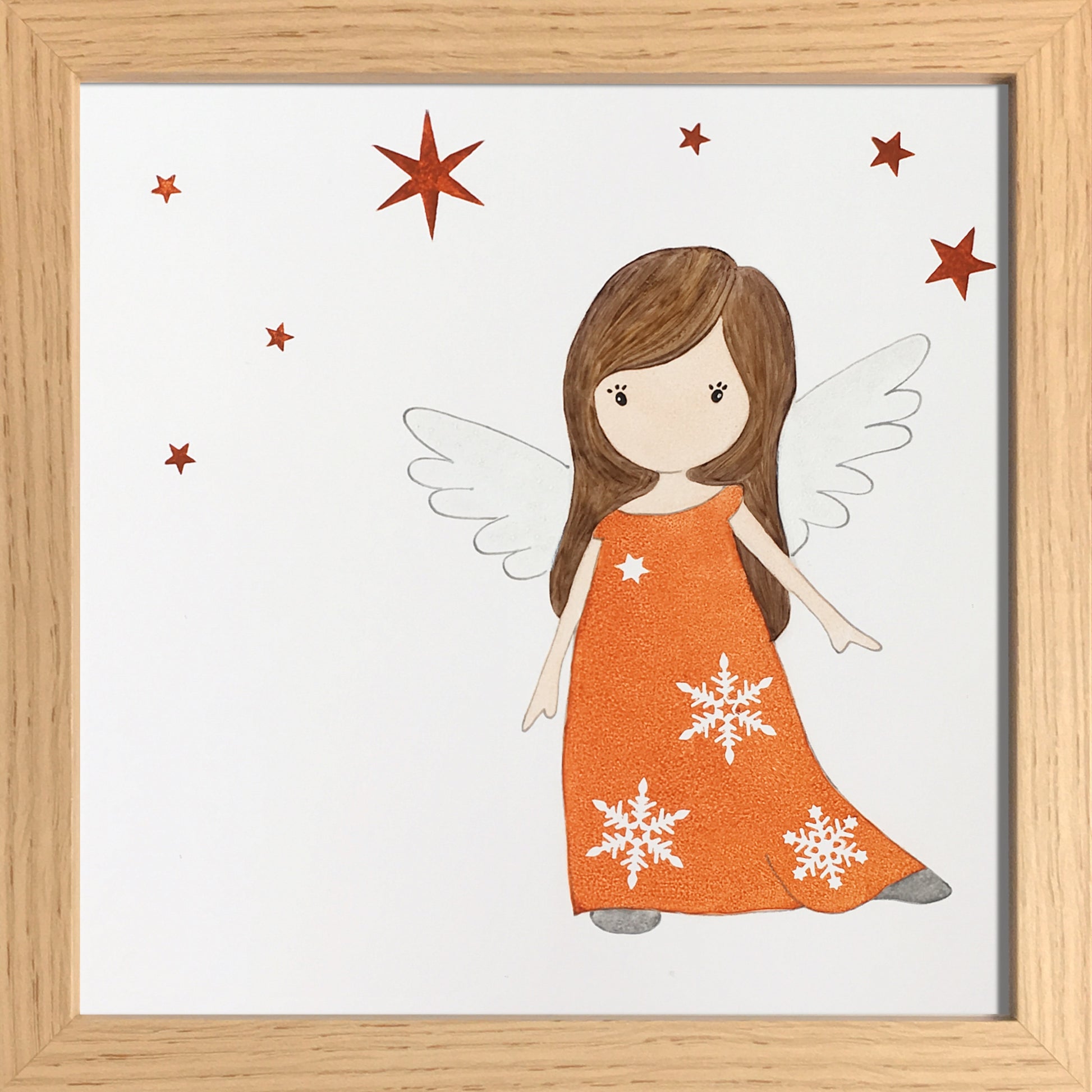 Ange avec robe rouge