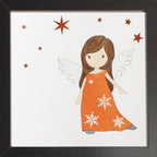 Ange avec robe rouge