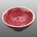 Coupelle écrue émaillée bordeaux