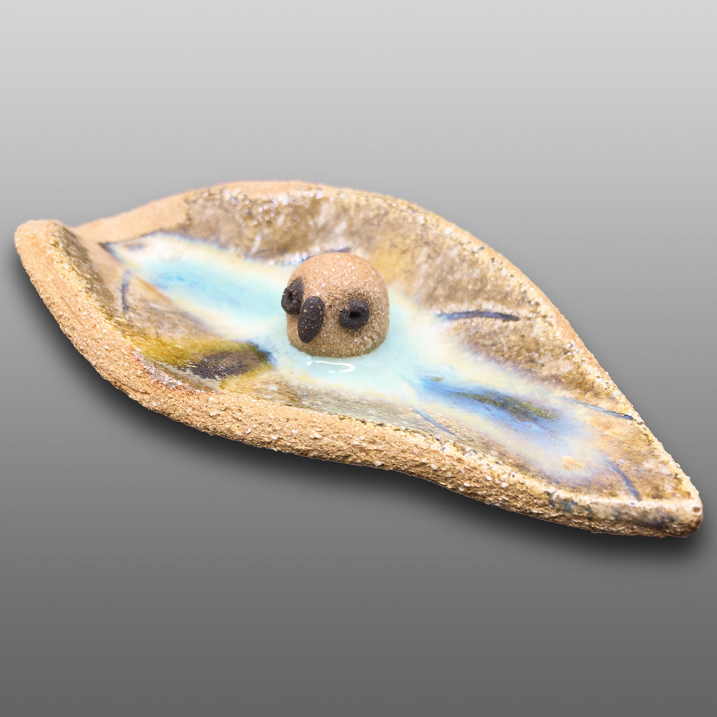 Mini coupelle feuille sable petite chouette