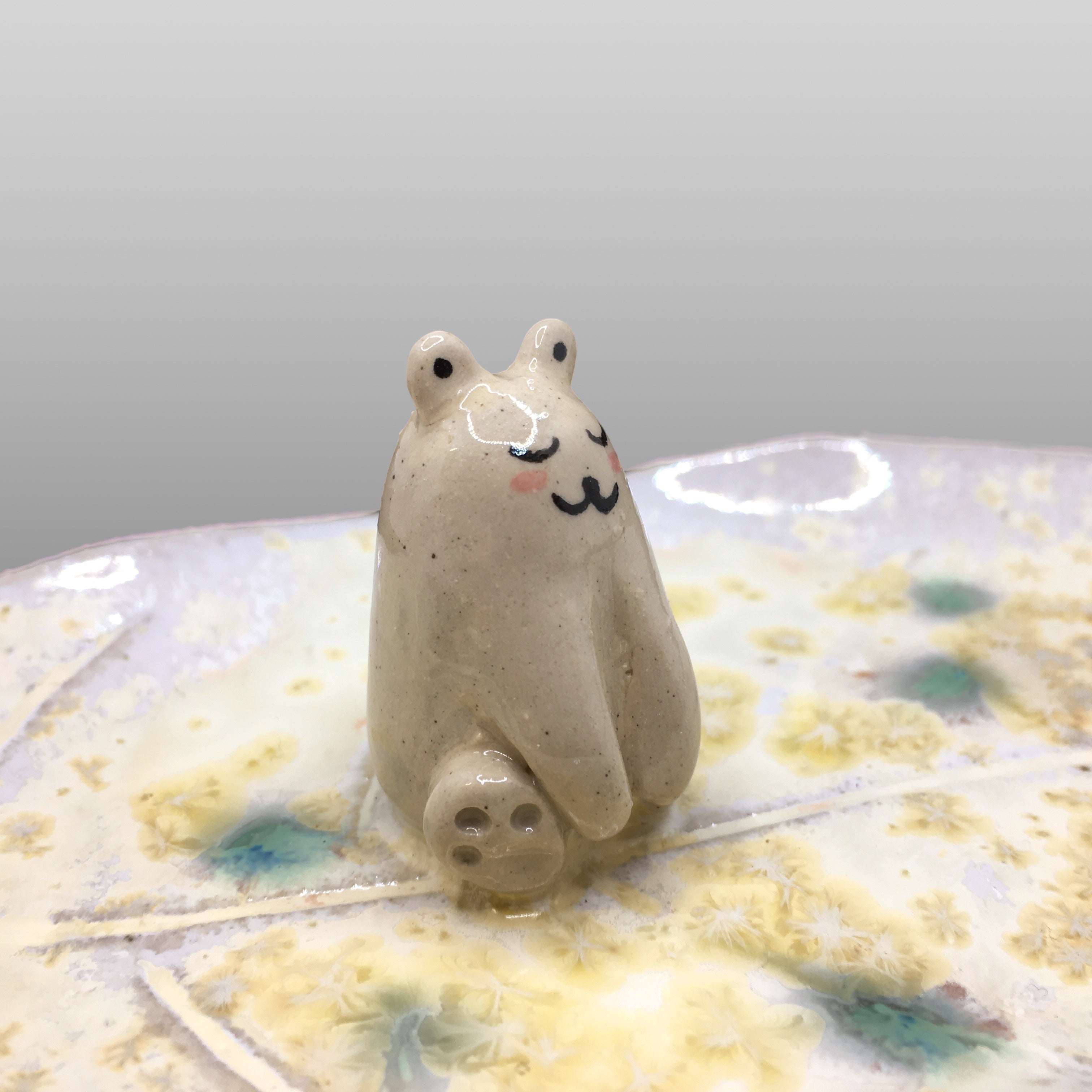 Coupelle feuille écrue ours polaire kawaï