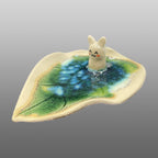 Coupelle feuille écrue personnage kawaii