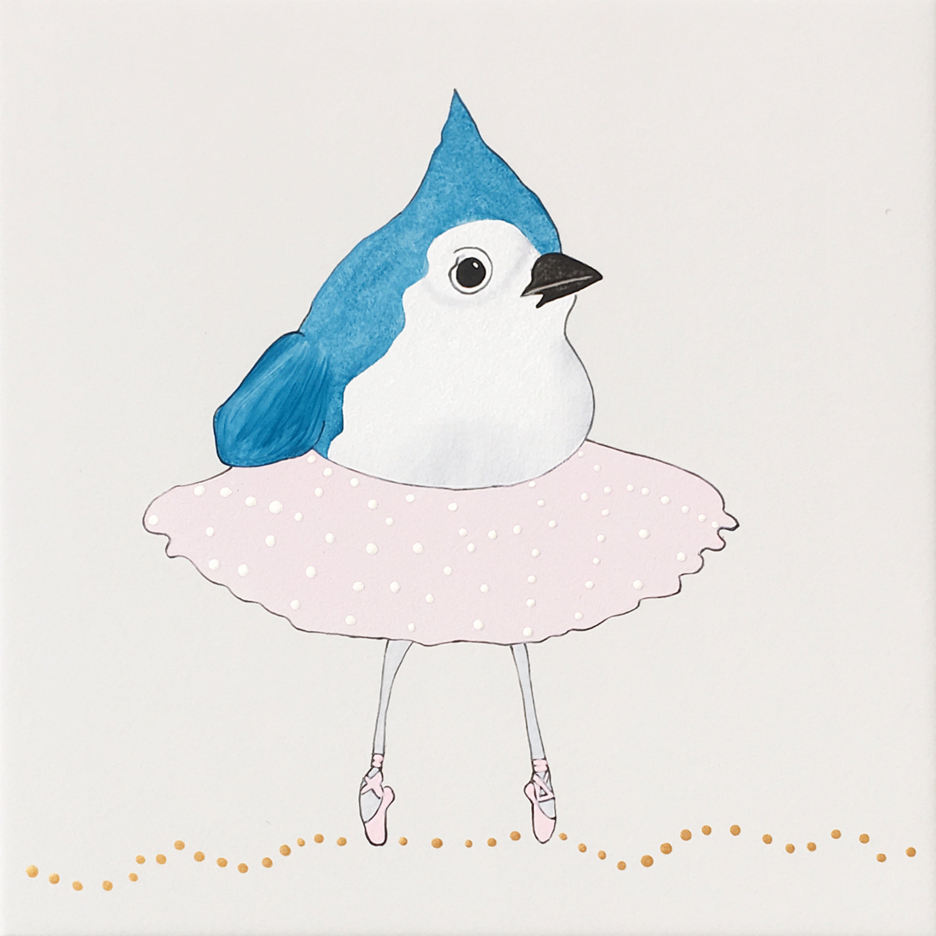 Oiseau bleu en tutu
