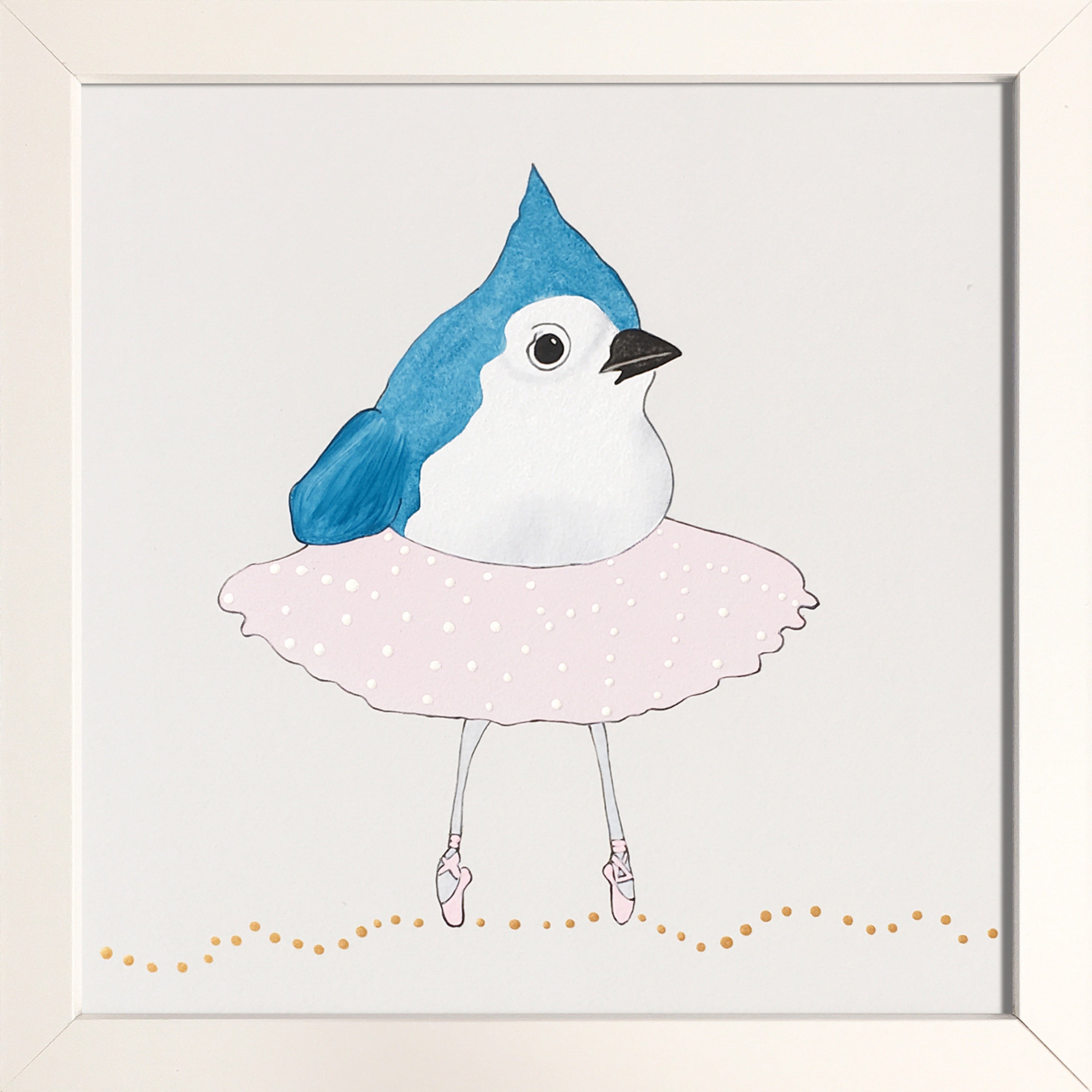Oiseau bleu en tutu
