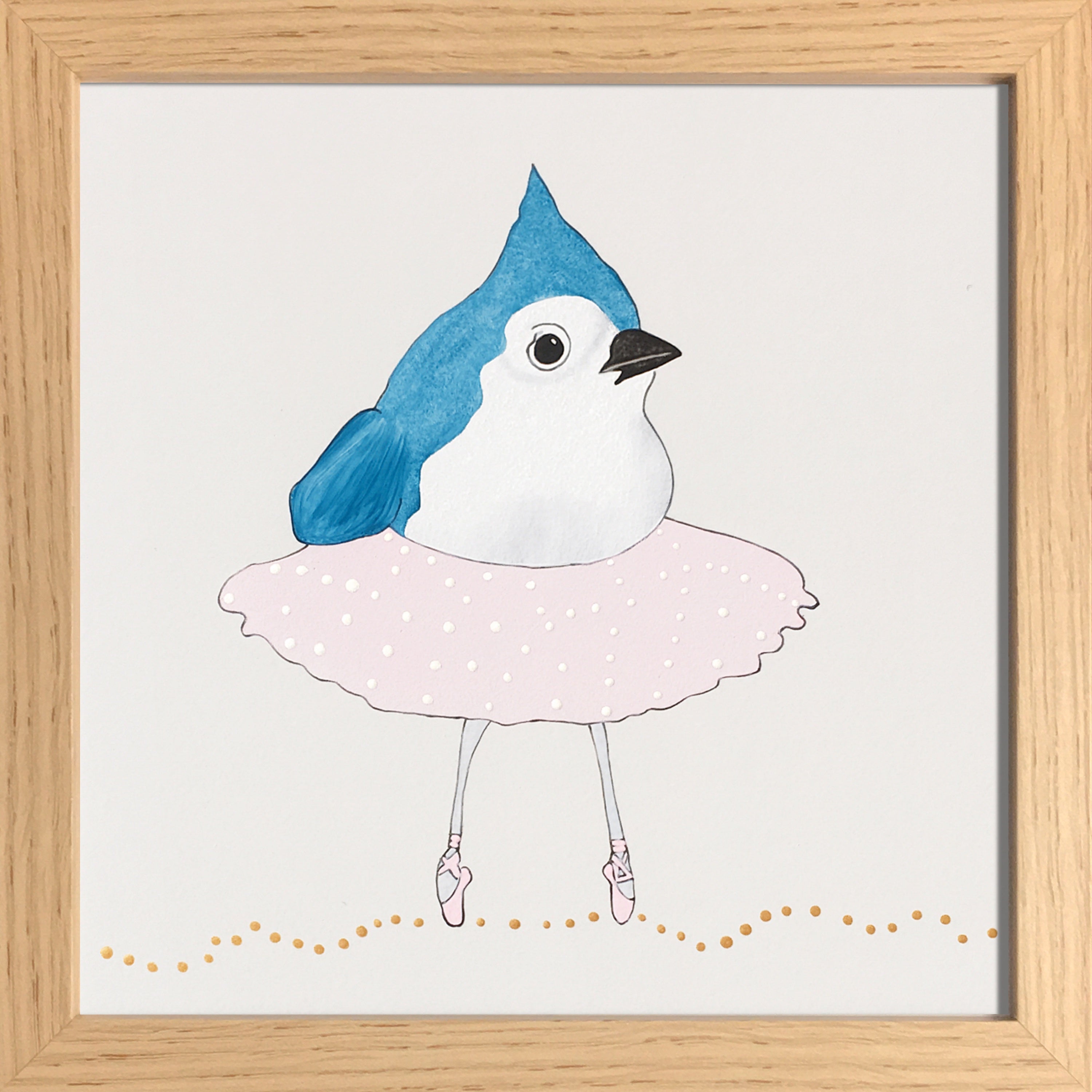 Oiseau bleu en tutu