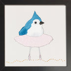 Oiseau bleu en tutu