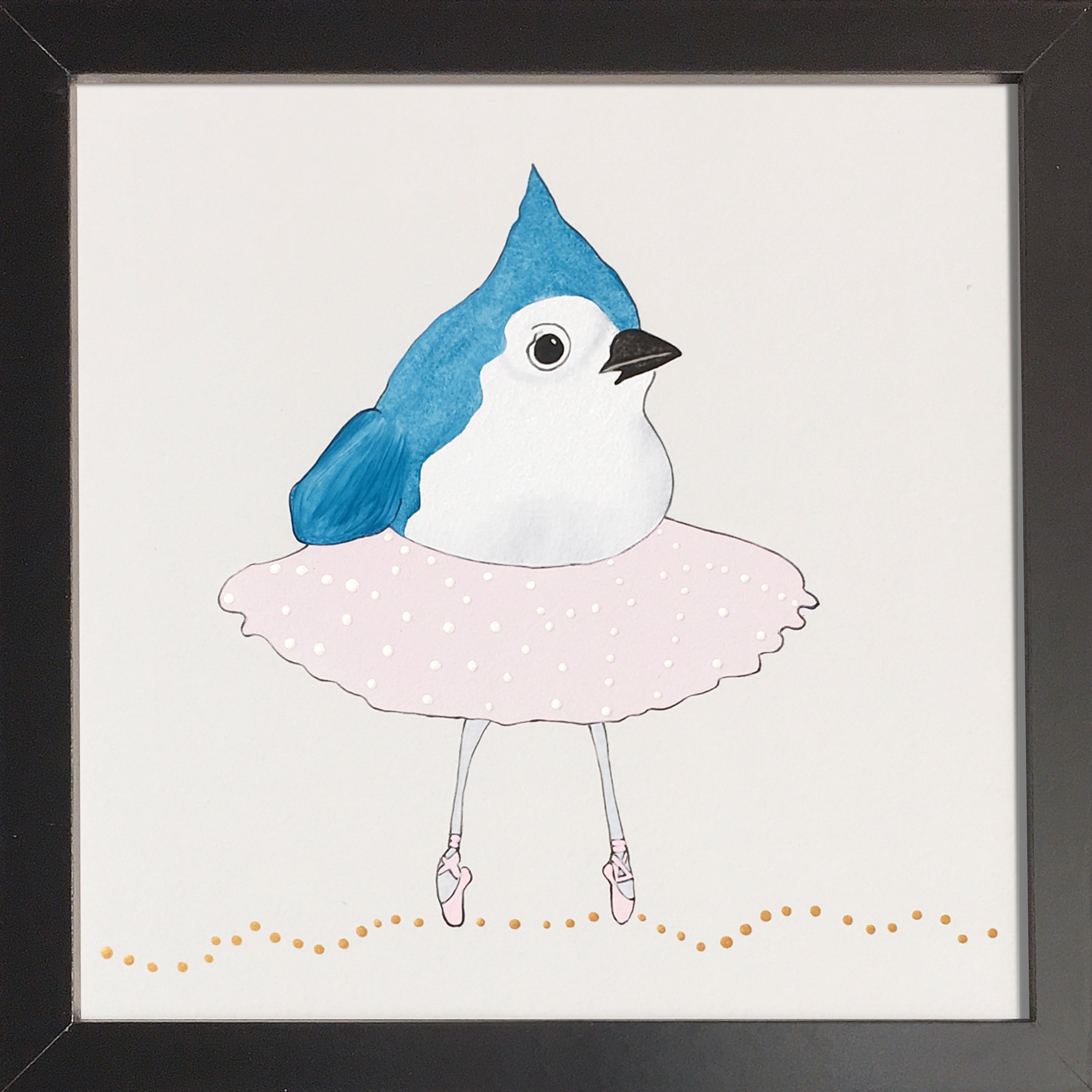 Oiseau bleu en tutu