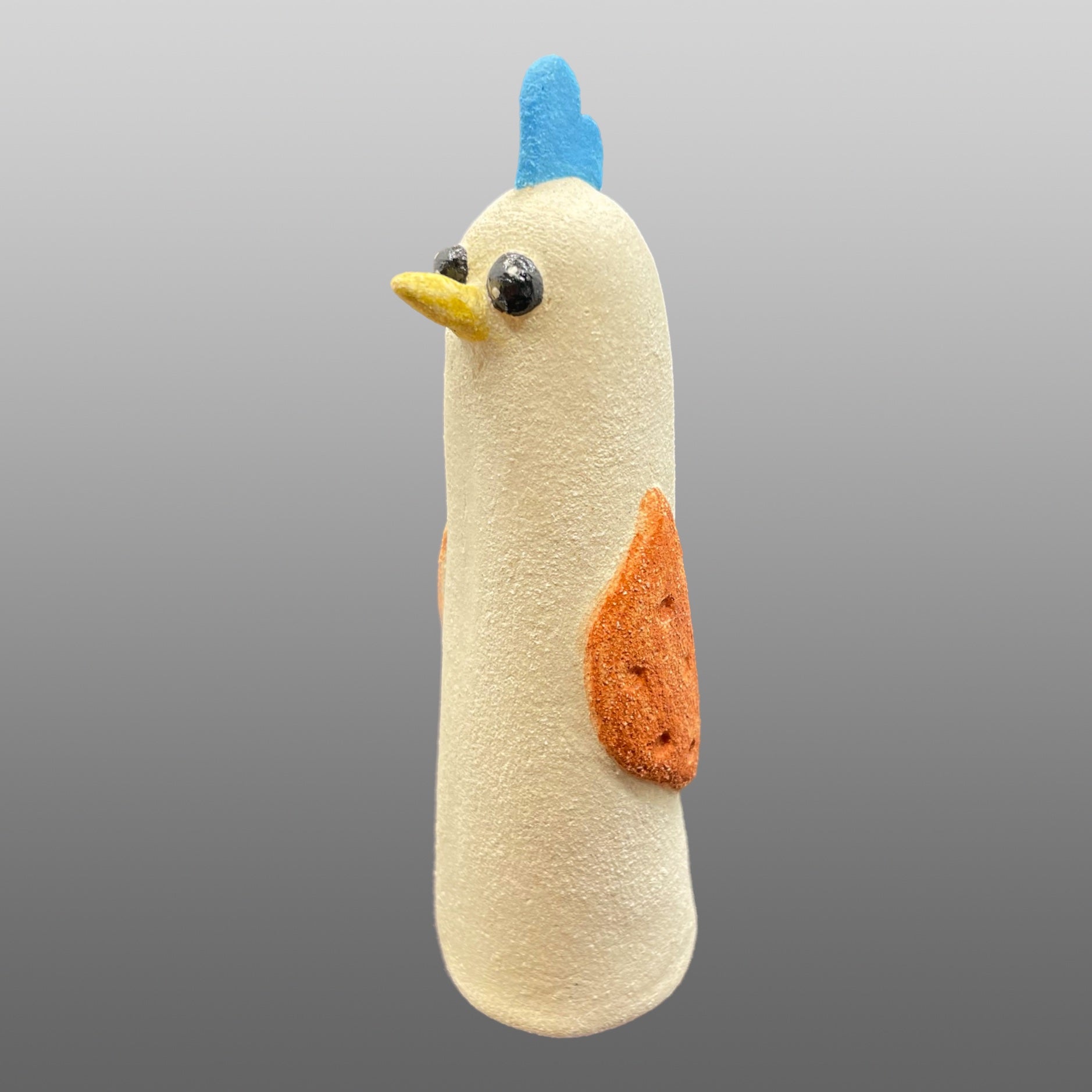Oiseau crête bleue