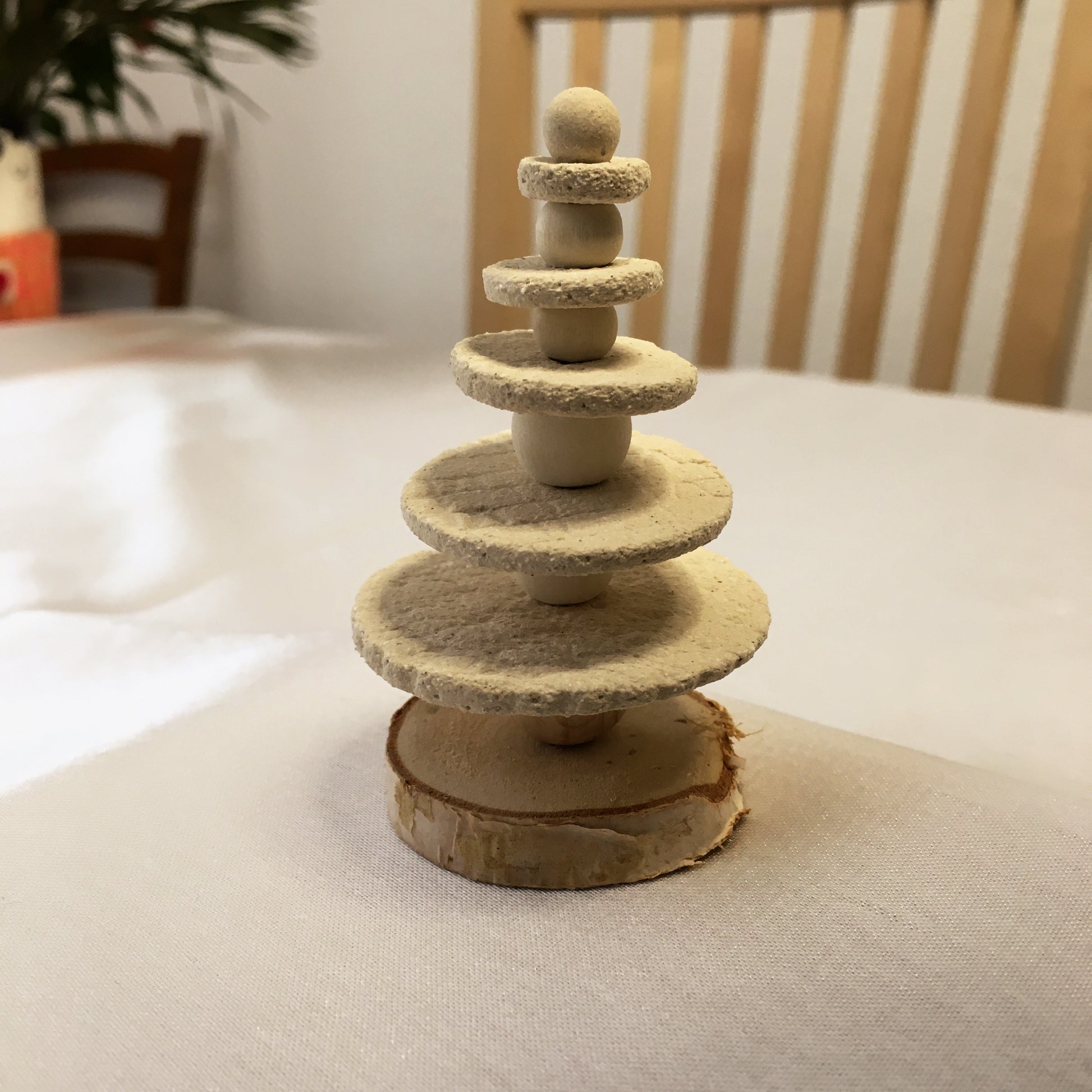 Petit sapin écru ronds