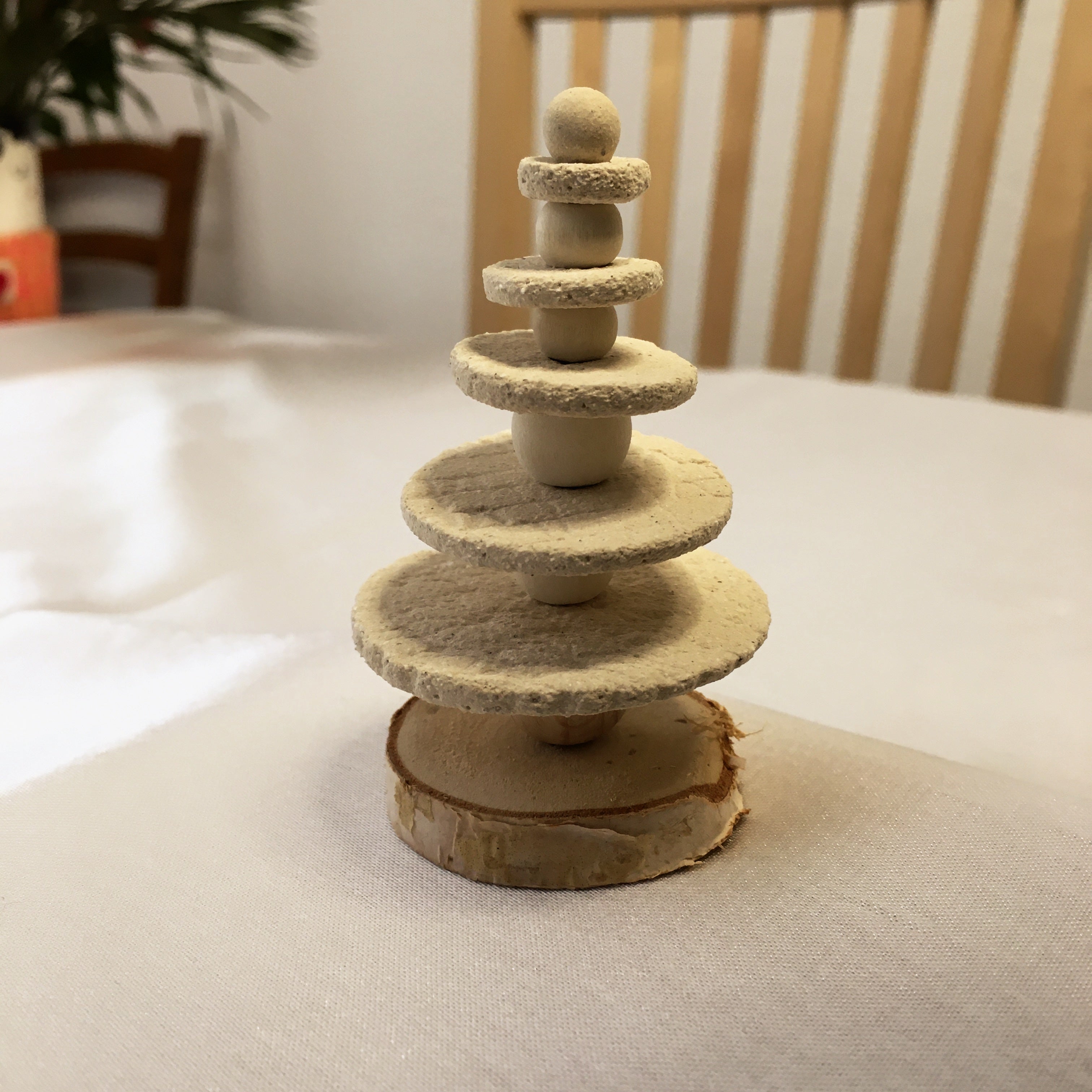 Petit sapin écru ronds