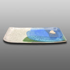 Plat rectangulaire émaillé coeur