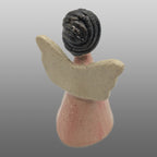 Ange fée cheveux noirs robe rose