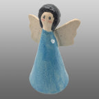 Ange fée cheveux noirs robe bleu clair