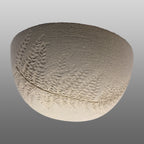 Grande coupelle écrue émaillée beige ivoire cristallisé